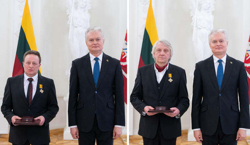 D. Čygui ir G. Čaikauskui už nuopelnus šaliai Prezidentūroje įteikti valstybiniai apdovanojimai